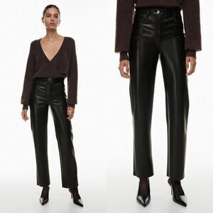 Aritzia The Melina Vegan Leather Pants Black 0